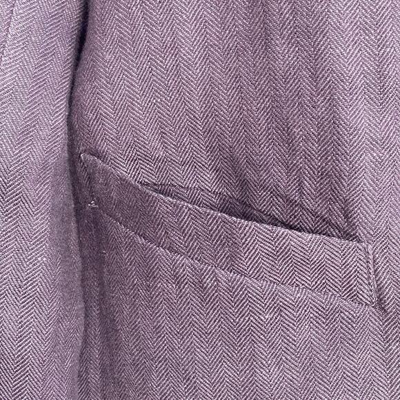 Coldwater Creek Linen Cardigan Open Front Waterfall Women's Large Purple - Picture 5 of 12